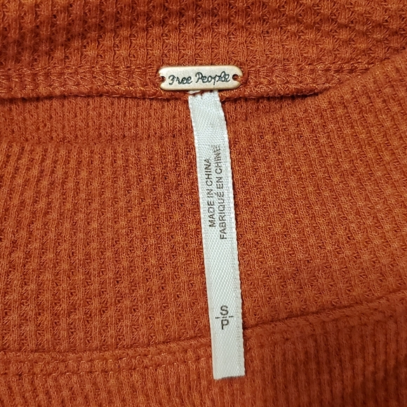 Free People Orange Knit Cuff Thermal - Picture 7 of 7